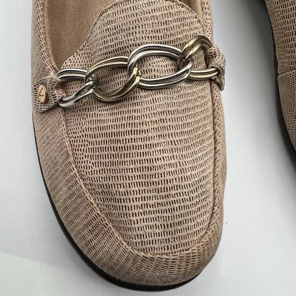 Vionic Orthaheel Alda Womens 10 Beige Saddle Lizard Print Leather Loafers Tan - Picture 7 of 11